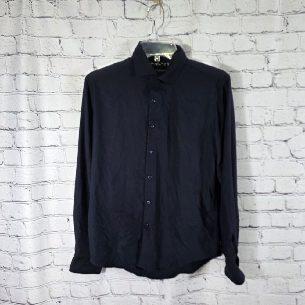 Denim & Flower Ricky Singh Men's Small Navy Button-Up 8-Way Stretch Shirt